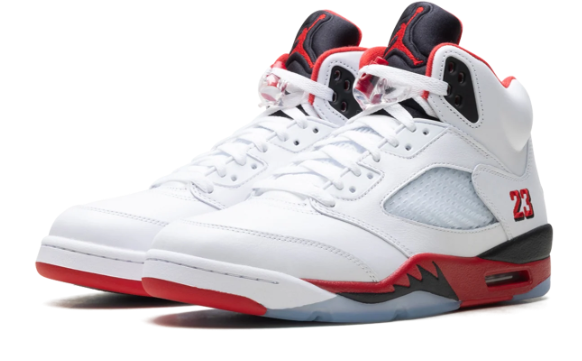Air Jordan 5 'Fire Red / Black Tongue' HQ7978-101 (2025)