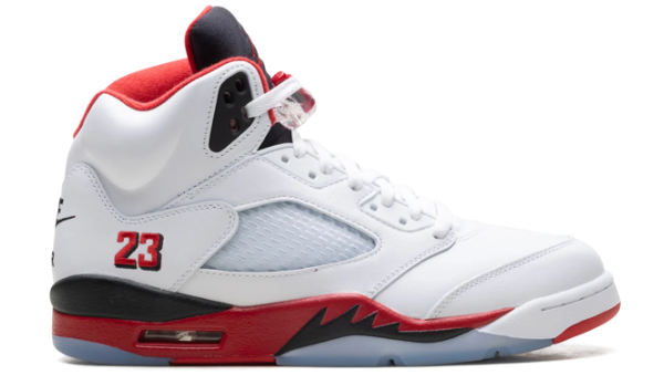 Air Jordan 5 'Fire Red / Black Tongue' HQ7978-101 (2025)
