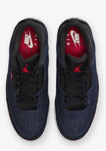 Jordan x Levi's® Air Jordan 3 Retro "Indigo" Gym Red